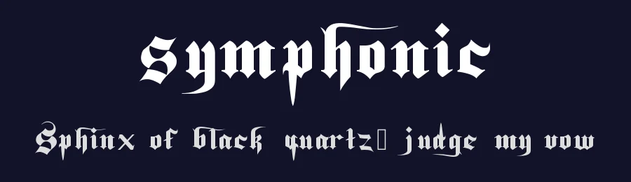 symphonic — Display Font — thumbnail 2