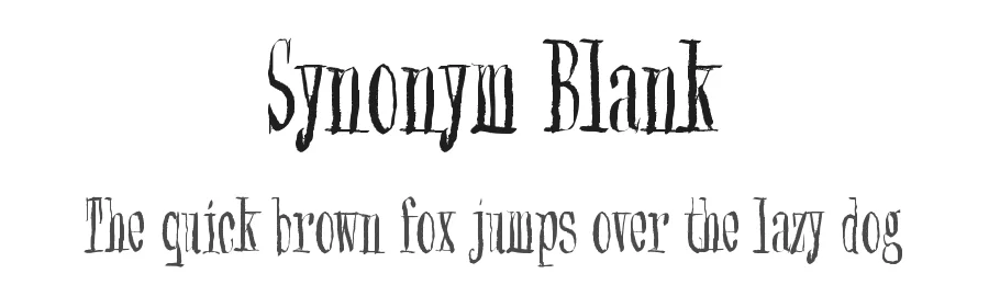 Synonym Blank by junkohanhero — Display Font
