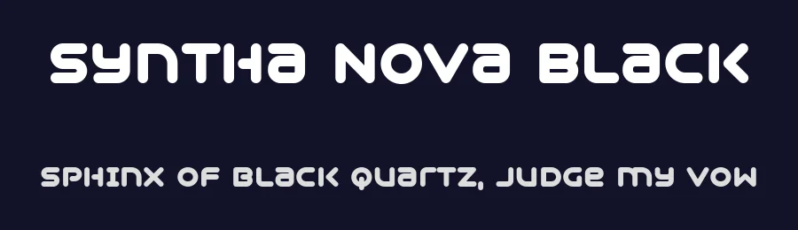 Syntha Nova Black by Ivan Filipov, neogrey creative — Display Font — thumbnail 2
