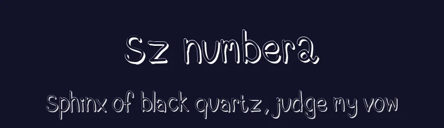 Sz number2 — Display Font — thumbnail 2