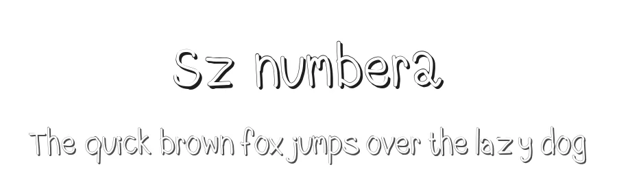 Sz number2 — Display Font