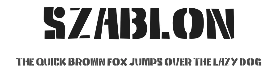 Szablon by bartek nowak — Display Font