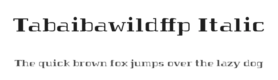Tabaibawildffp Italic by deFharo — Display Font