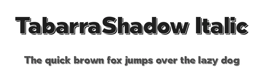 TabarraShadow Italic by deFharo — Display Font