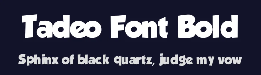 Tadeo Font Bold — Display Font — thumbnail 2