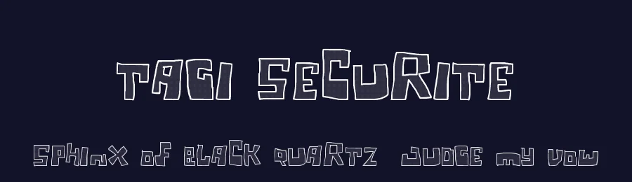 Tagi Securite — Display Font — thumbnail 2