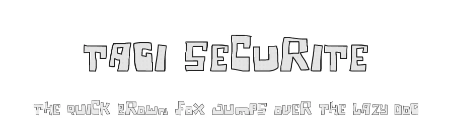 Tagi Securite — Display Font