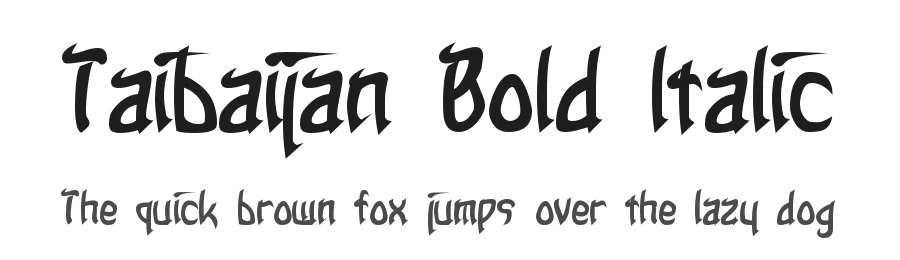 Taibaijan Bold Italic by Neale Davidson — Display Font