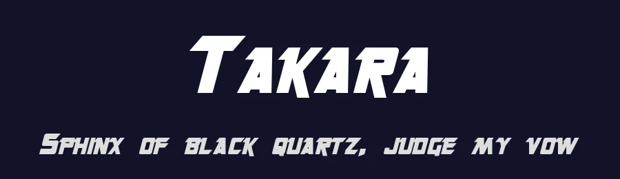 Takara — Display Font — thumbnail 2