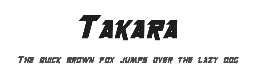 Takara — Display Font