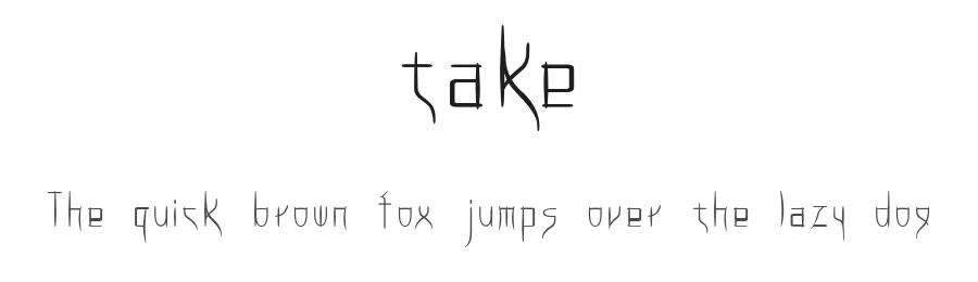 take — Display Font