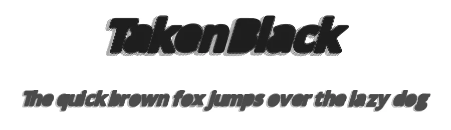TakenBlack by Max Infeld Xerographer Fonts — Display Font