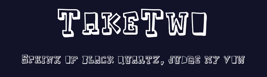 TakeTwo — Display Font — thumbnail 2