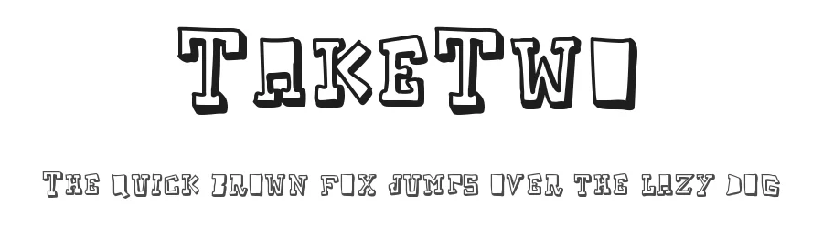 TakeTwo — Display Font