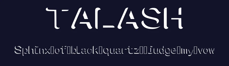TALASH — Display Font — thumbnail 2