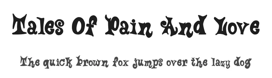 Tales Of Pain And Love by Woodcutter Manero — Display Font