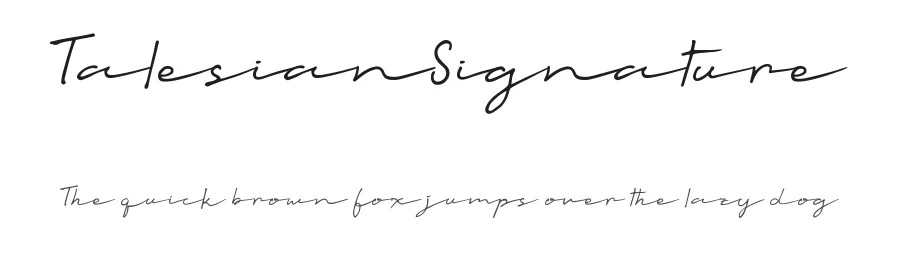 TalesianSignature by Lukman Hidayat — Sans Font