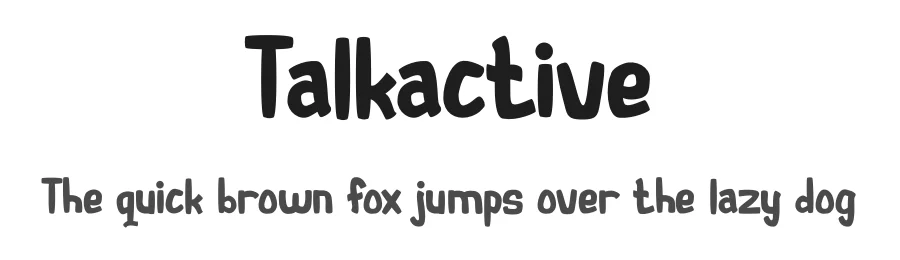 Talkactive by MODESTYPE TEAM — Display Font