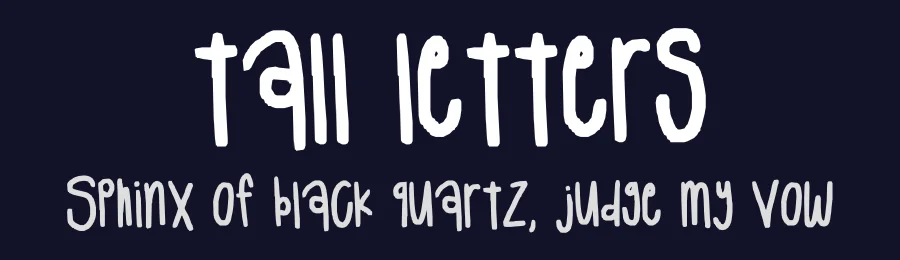 tall letters — Display Font — thumbnail 2