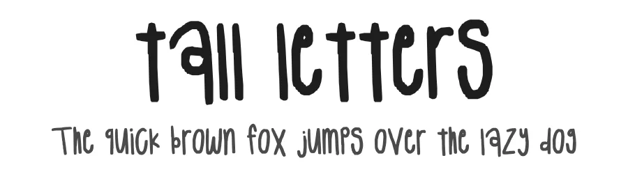 tall letters — Display Font