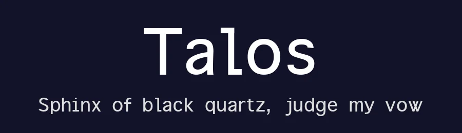 Talos — Display Font — thumbnail 2