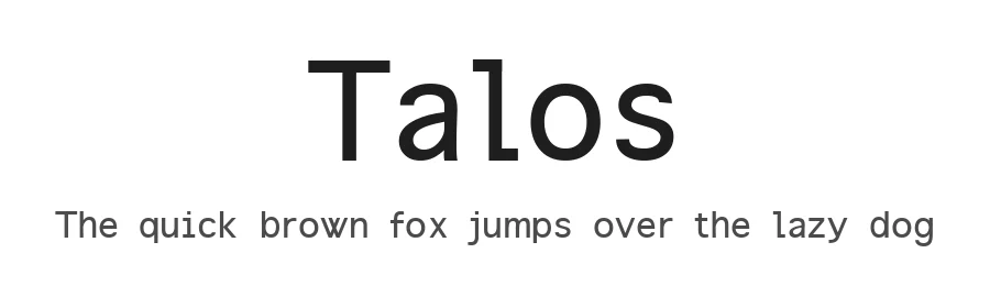 Talos — Display Font