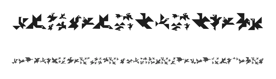 TangramBumBirds — Display Font