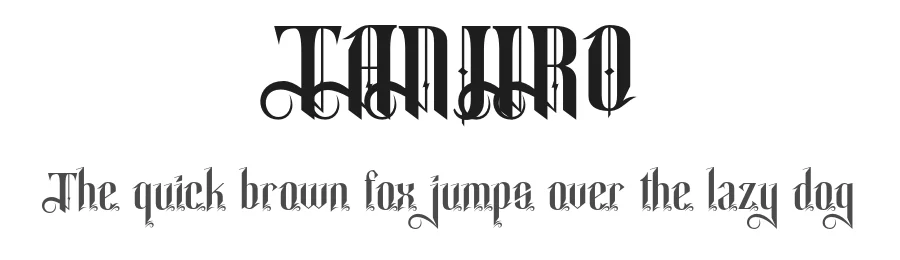 TANJIRO — Display Font