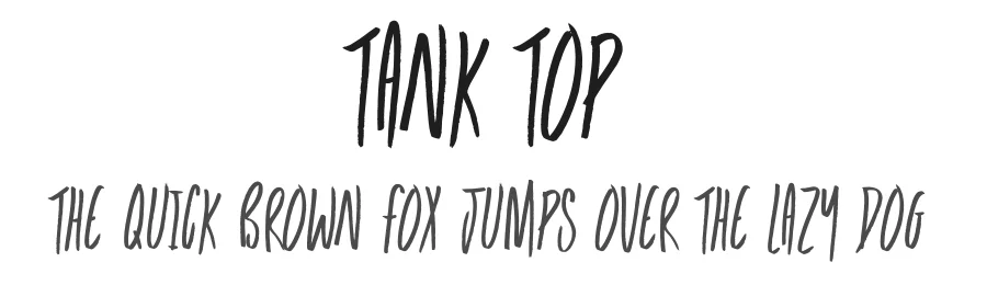 Tank Top by Jonathan S Harris — Display Font