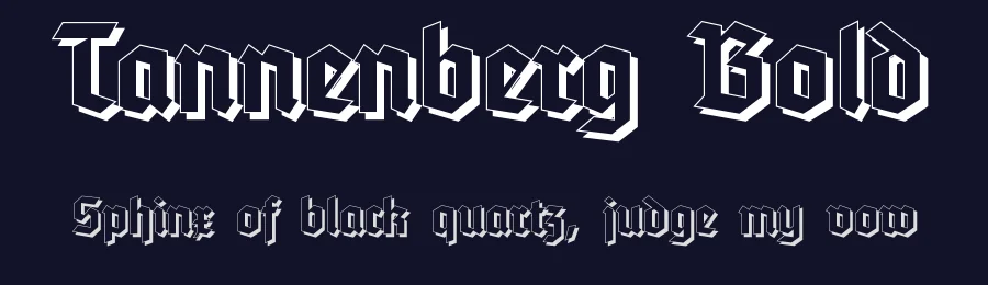 Tannenberg Bold — Display Font — thumbnail 2