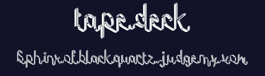 tape deck — Display Font — thumbnail 2