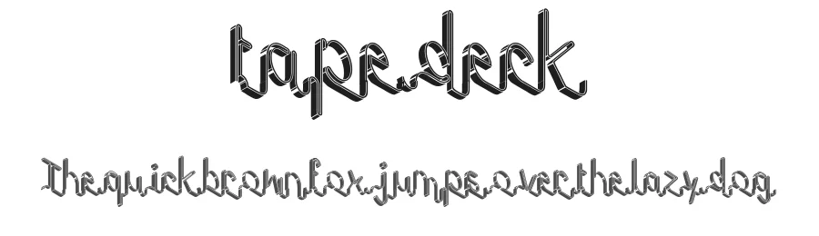 tape deck — Display Font