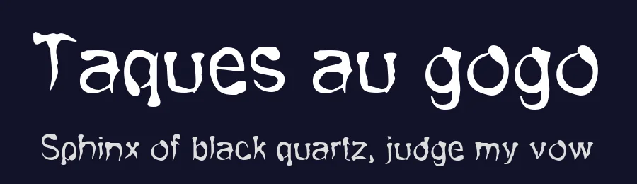 Taques au gogo — Display Font — thumbnail 2