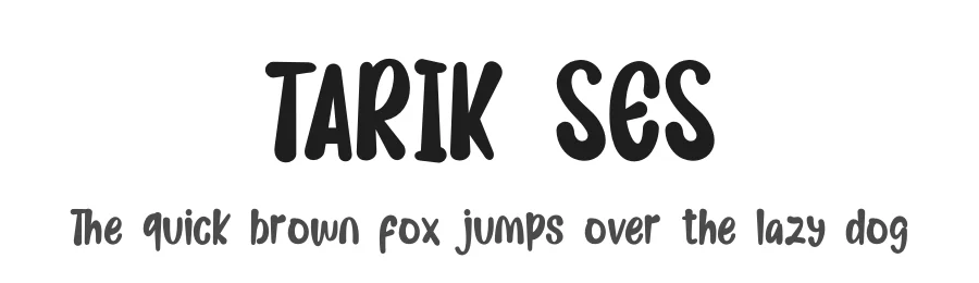 TARIK SES by ABDUL GHOFUR — Display Font