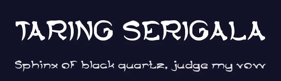 TARING SERIGALA by http://www.dafont.com/wino-s-kadir.d2209 — Display Font — thumbnail 2