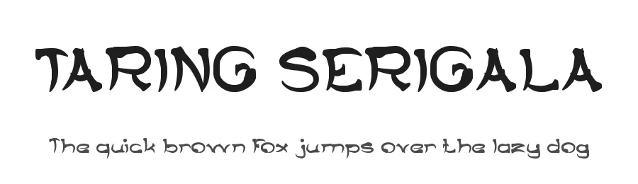TARING SERIGALA by http://www.dafont.com/wino-s-kadir.d2209 — Display Font