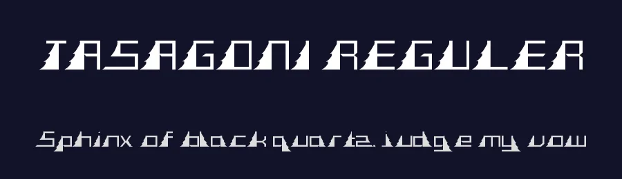 TASAGONI REGULER — Display Font — thumbnail 2