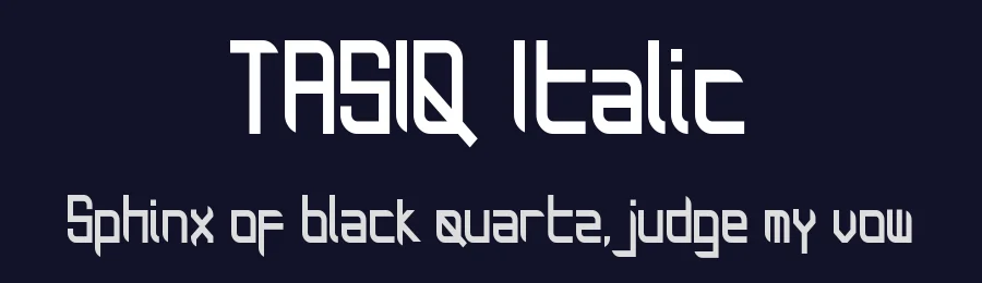 TASIQ Italic — Display Font — thumbnail 2
