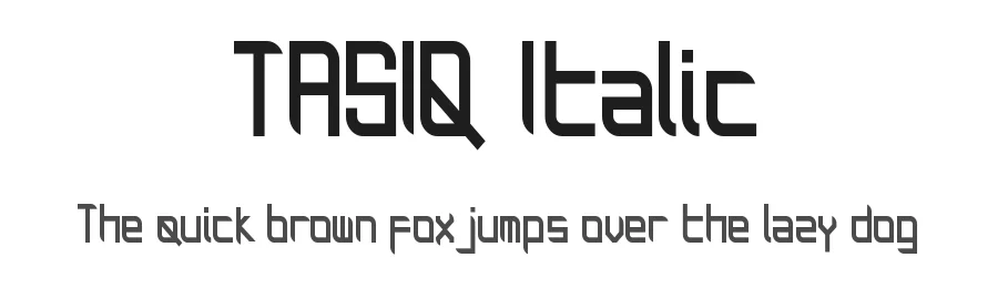 TASIQ Italic — Display Font