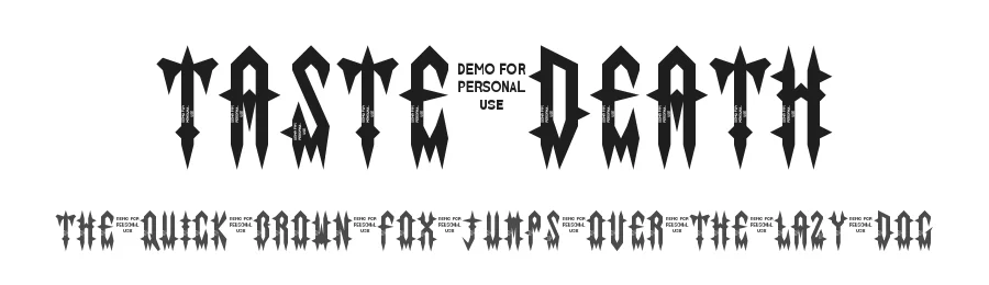 Taste death by Luis Jaramillo — Display Font