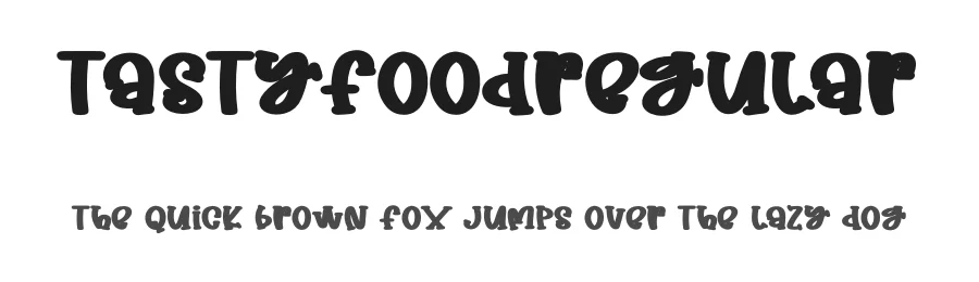 TastyFoodRegular by Qara Anass — Display Font