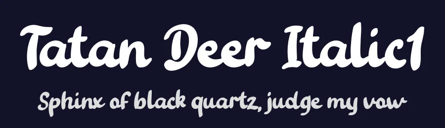 Tatan Deer Italic1 by Heru Utama Putra — Script Font — thumbnail 2
