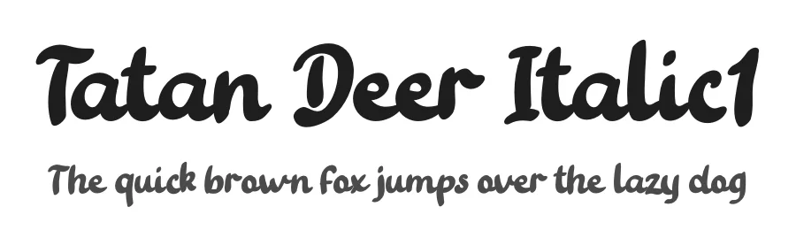 Tatan Deer Italic1 by Heru Utama Putra — Script Font