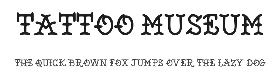 Tattoo Museum by Woodcutter Manero — Display Font