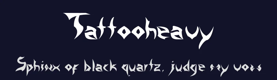 Tattooheavy — Display Font — thumbnail 2