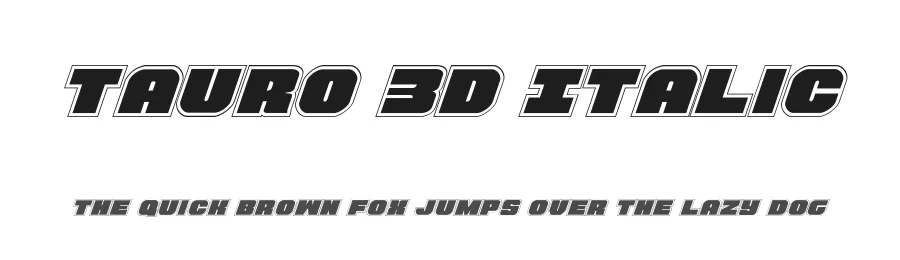 Tauro 3D Italic by Daniel Zadorozny — Display Font