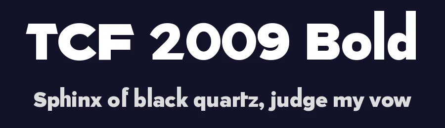 TCF 2009 Bold by Mark Simonson — Display Font — thumbnail 2