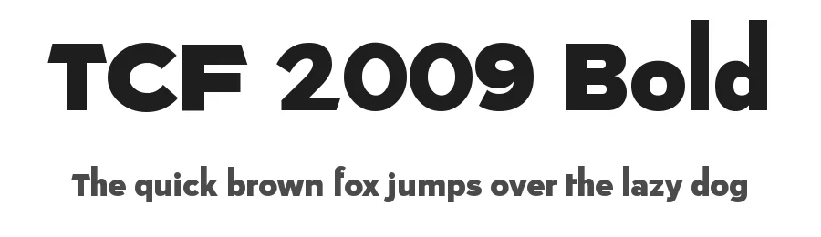 TCF 2009 Bold by Mark Simonson — Display Font