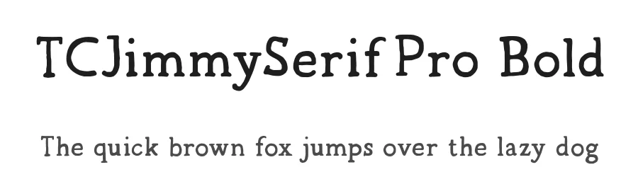 TCJimmySerifPro Bold by Tom Chalky — Display Font