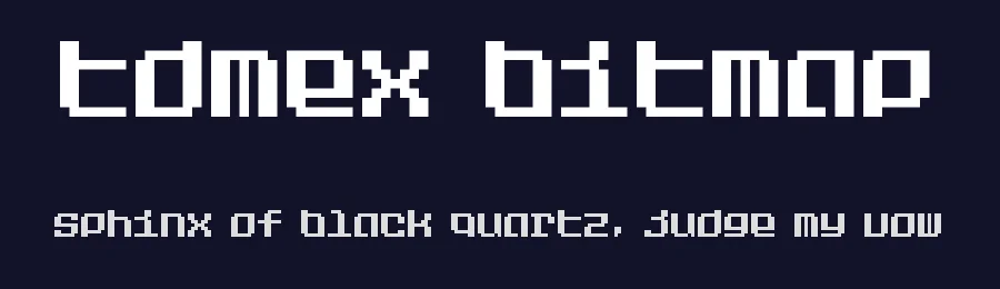 Tdmex Bitmap — Display Font — thumbnail 2